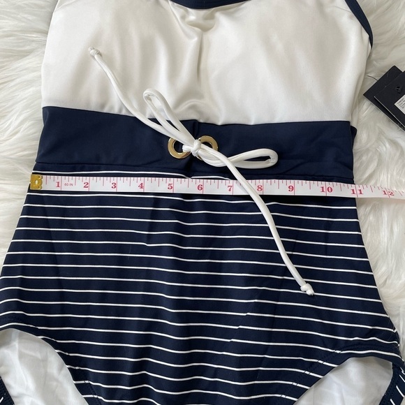 Tommy Hilfiger Swimsuit Bathing Suit Nautical Bow Size 10 NWT - Picture 12 of 15